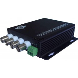 Mini 4 channel Fiber optic Video data Multiplexer